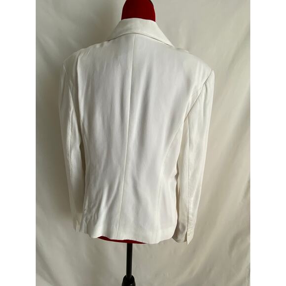 Classiques Entier Womens White size 14 blazer of viscose - lined beautiful - Picture 6 of 10